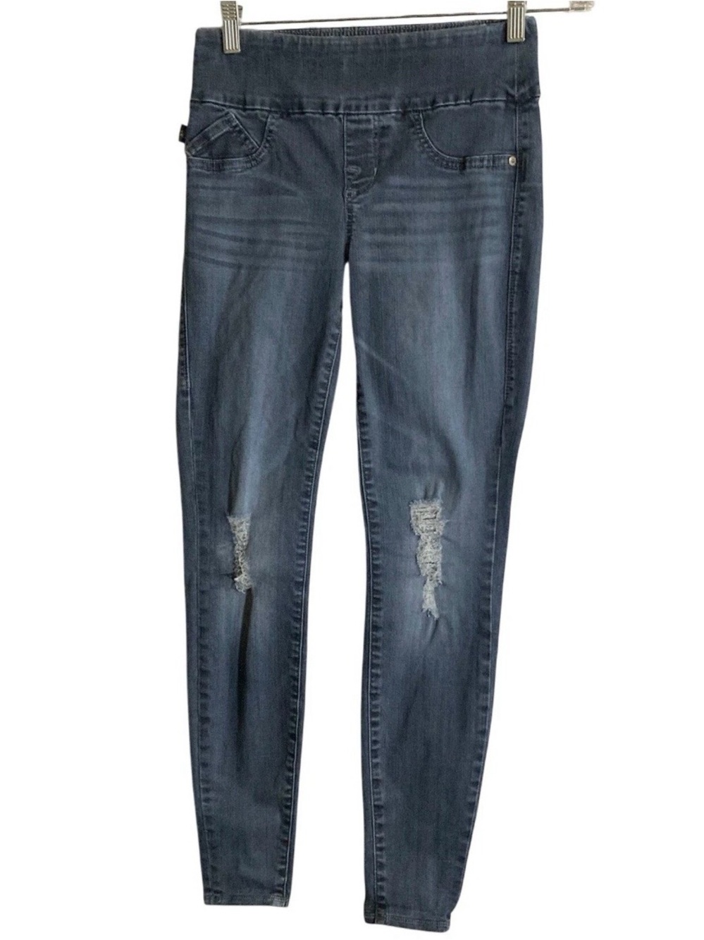 Rock & Republic Jeans Women 4 (26x26.5) Rx Fever Pull On Skinny Stretch Ripped